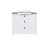 Tutti Bambini Verona Chest Changer - White/Oak White/Oak - ebebek