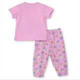 HelloBaby Girls Short Sleeve Pyjamas Set Animal Crew Neck Long Leg Short Sleeve - Pink Pink - ebebek