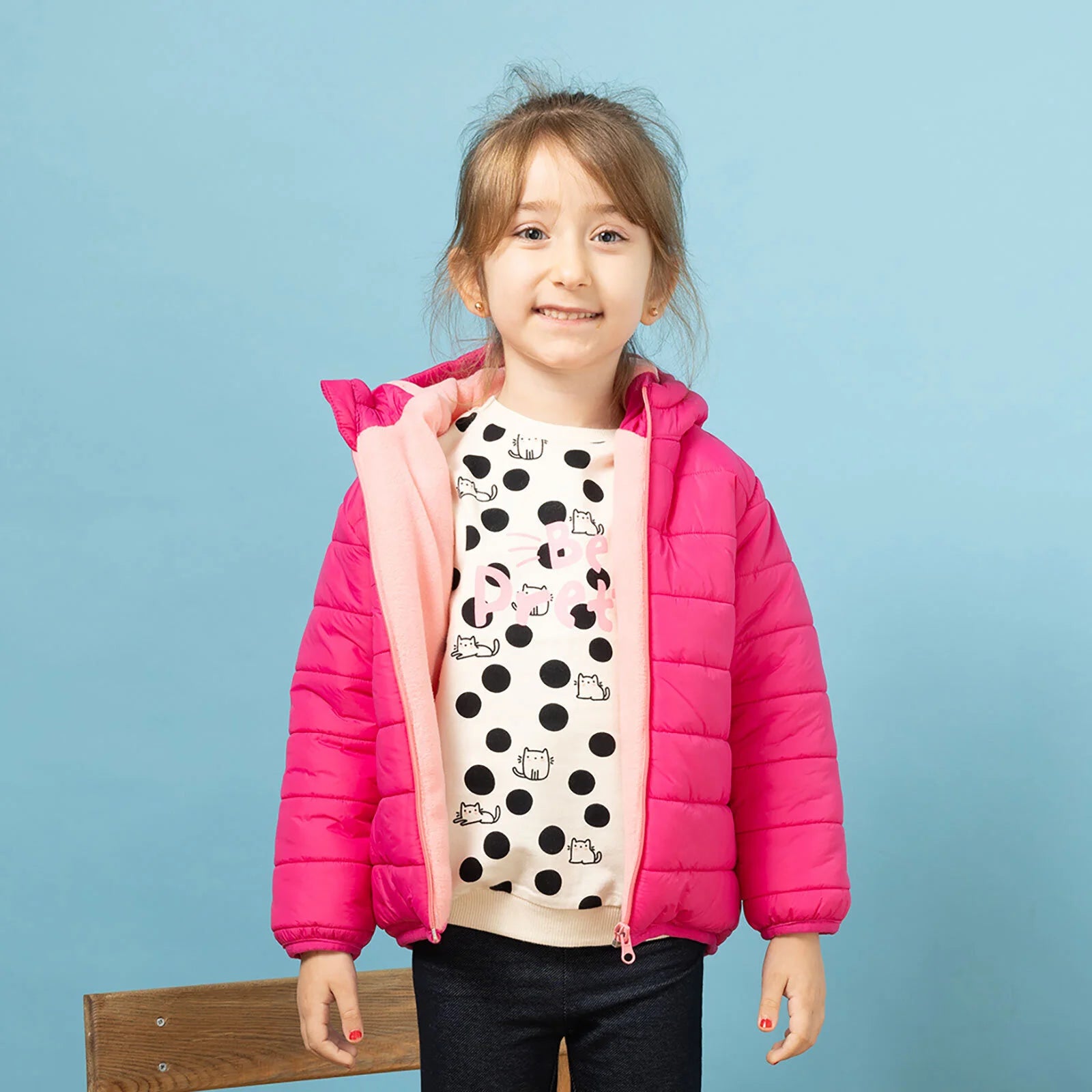 HelloBaby Basic Hooded Coat - Pink - ebebek - Black Friday