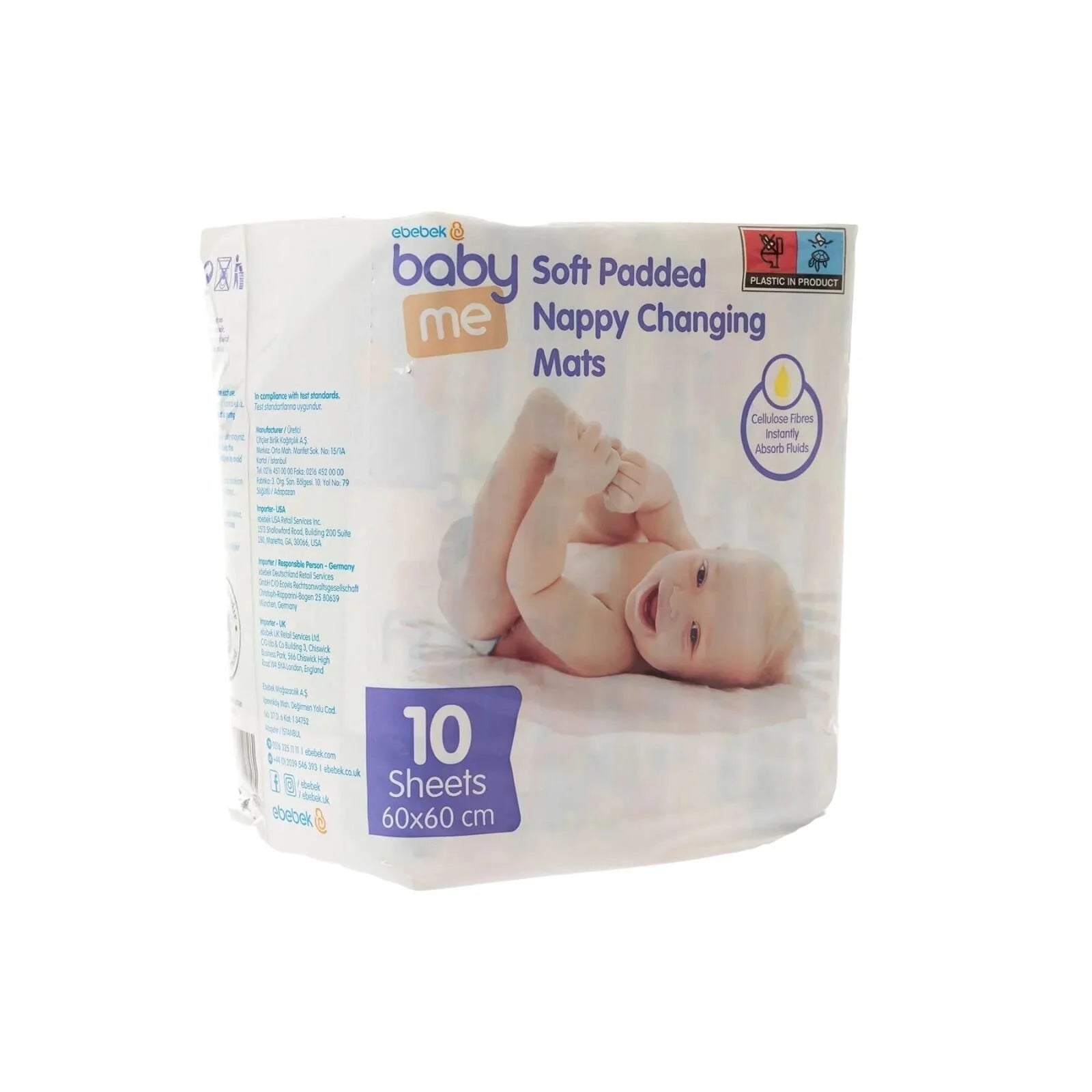 baby me Soft Padded Changing Mats 60x60cm - 10 pcs - ebebek - Black Friday