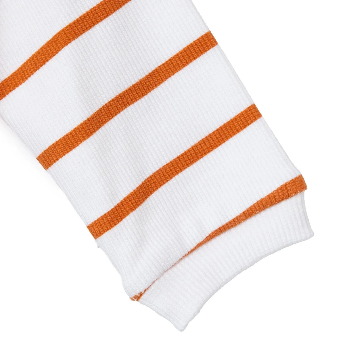 Baby Boy Footed Sleepsuit Striped Zip Fastening Crew Neck - Ecru Ecru - ebebek