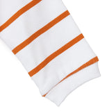 Baby Boy Footed Sleepsuit Striped Zip Fastening Crew Neck - Ecru Ecru - ebebek