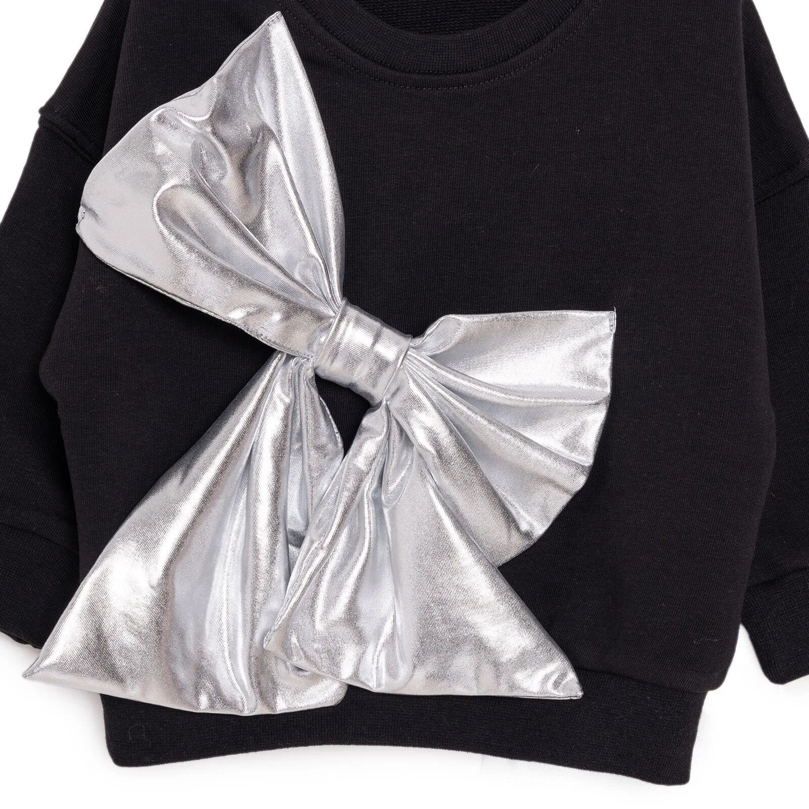 HelloBaby Metallic Girl Sweatshirt - Black - ebebek - Black Friday