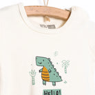 HelloBaby Boy Tshirt - Footed Bottom - Ecru - ebebek - Black Friday