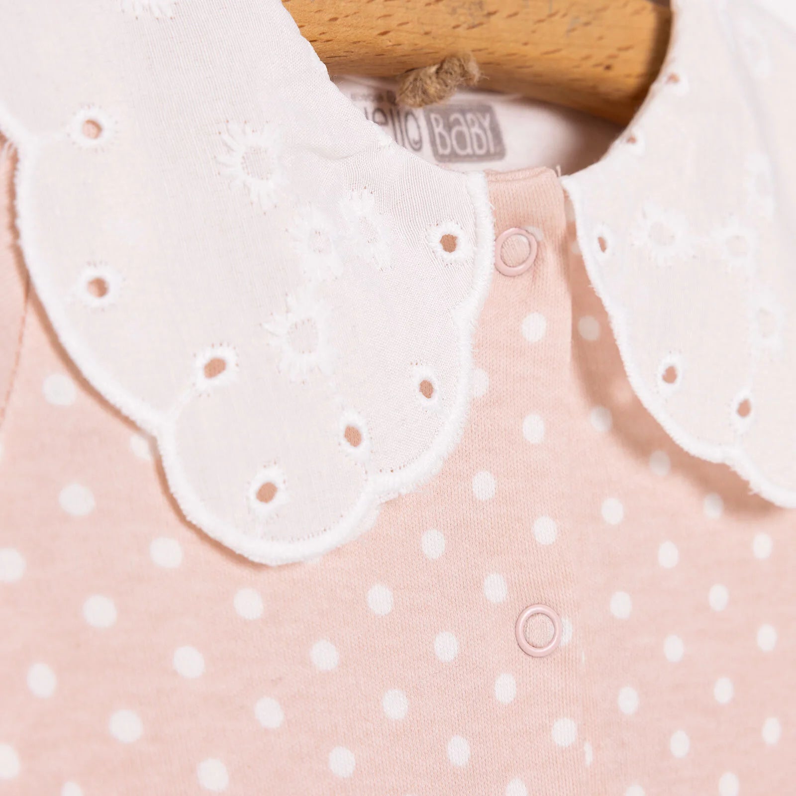 HelloBaby Newborn Girl Footed Jumpsuit - Salmon - ebebek - Black Friday