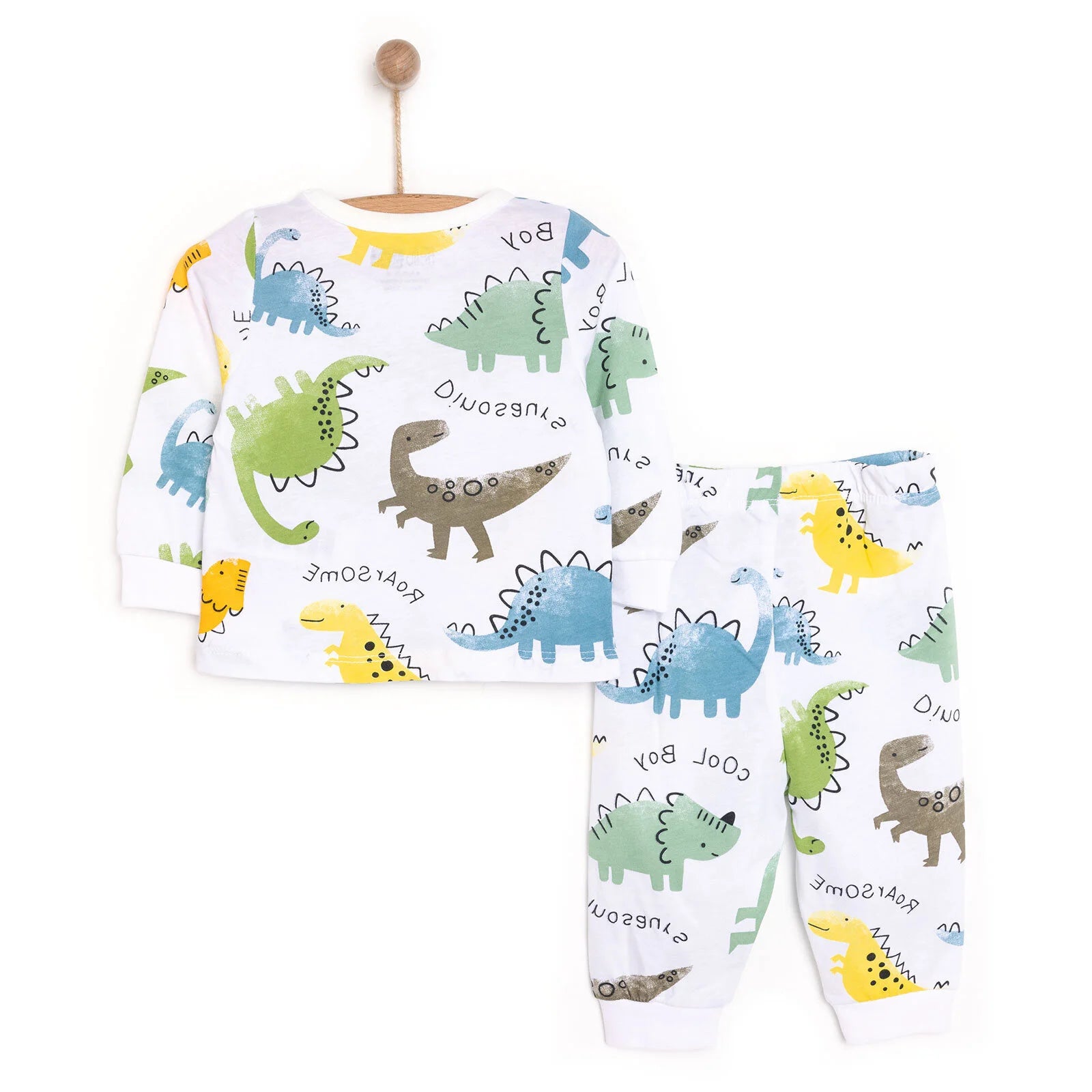 HelloBaby Baby Boy Long Sleeve Pyjamas Set - White - ebebek - Black Friday