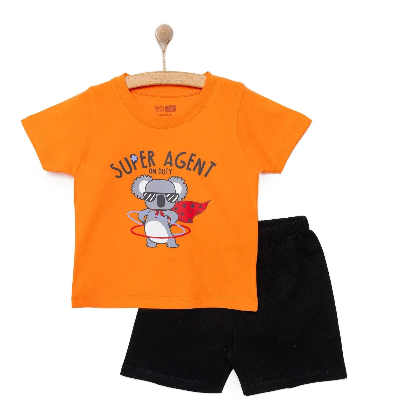 HelloBaby Boy Printed Tshirt - Short - Orange - ebebek - Black Friday