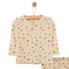 Newborn Fashion Club Baby Boy Sweatshirt - Footless Bottom - Beige - ebebek - Black Friday