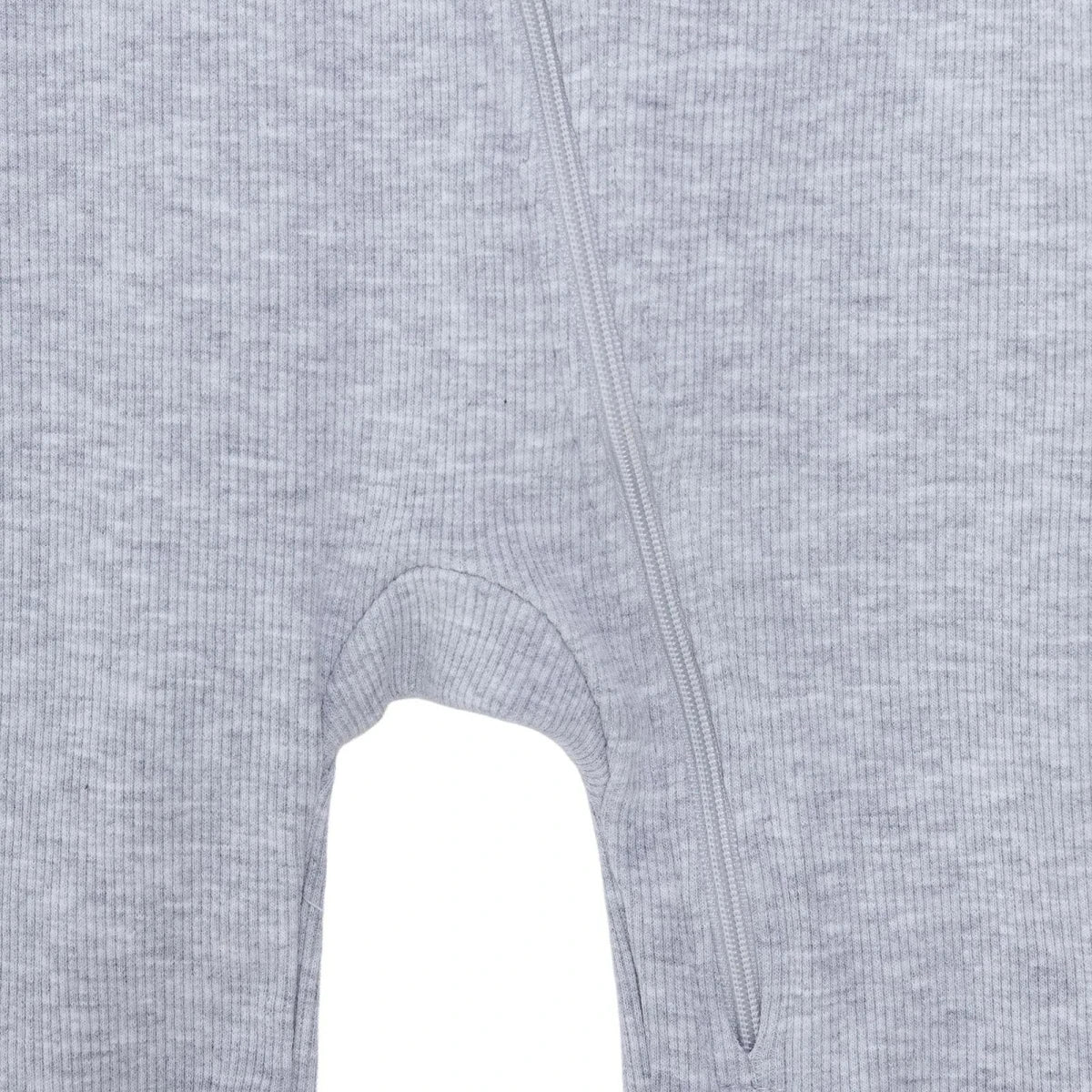 Baby Boy Footed Sleepsuit Zip Fastening Crew Neck - Grey Grey - ebebek
