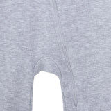 Baby Boy Footed Sleepsuit Zip Fastening Crew Neck - Grey Grey - ebebek