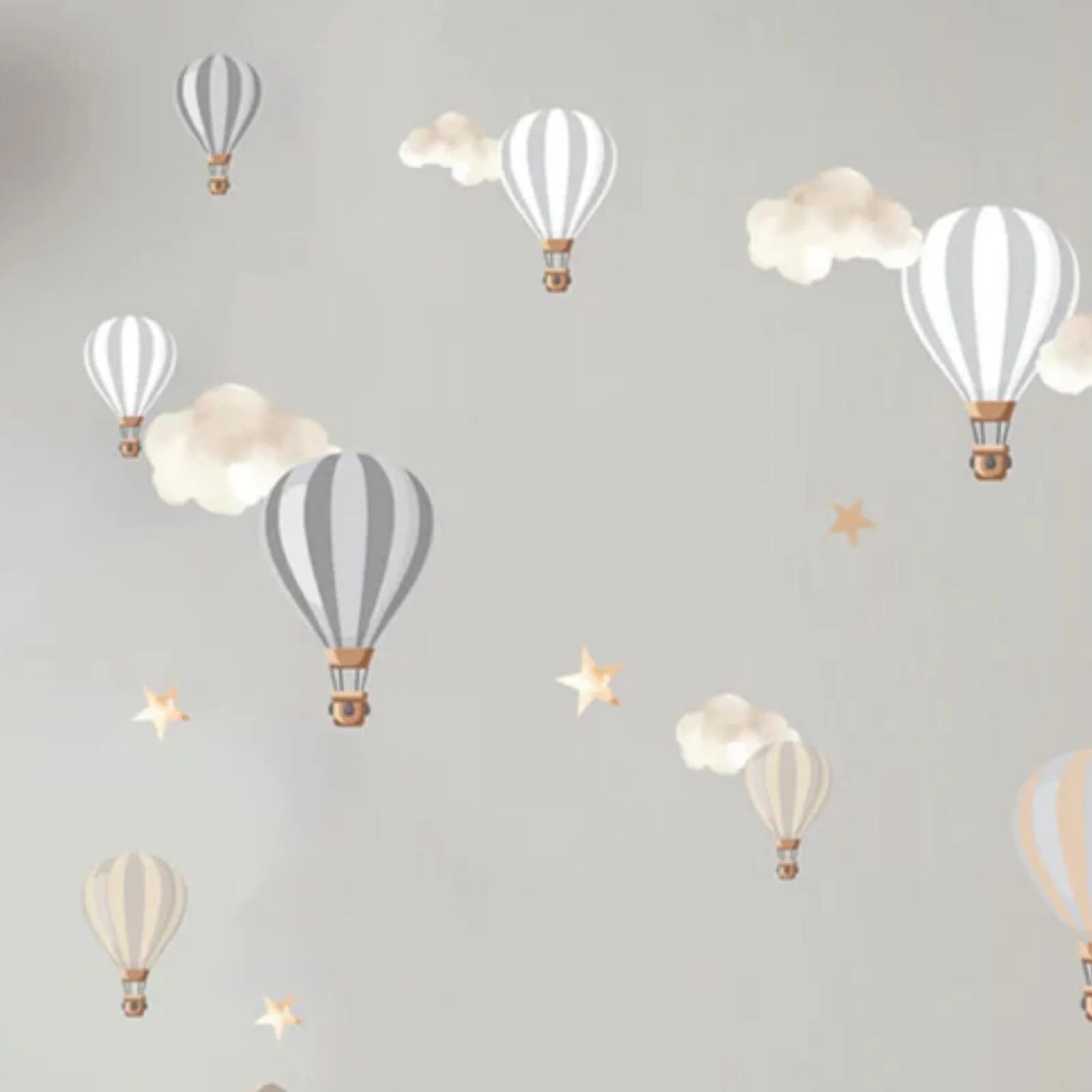 Live Vida Hot Air Balloons Wall Stickers A5 - Neutral - ebebek - Black Friday