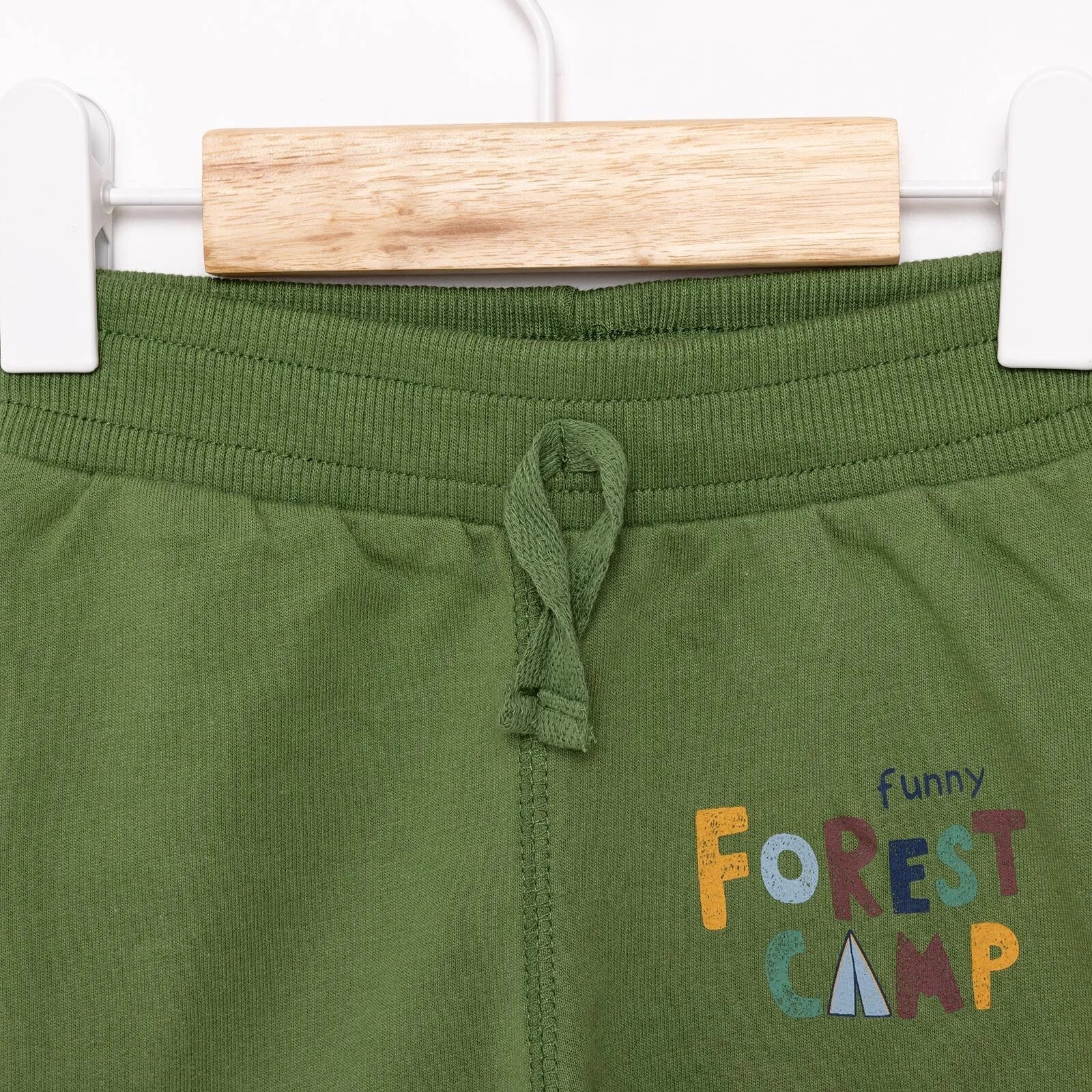 HelloBaby Basic Camp Written Low Raised Joggers - Green - ebebek - Black Friday
