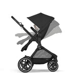 Cybex EOS Lux Silver 2 - in - 1 Pushchair - Moon Black Moon Black - ebebek