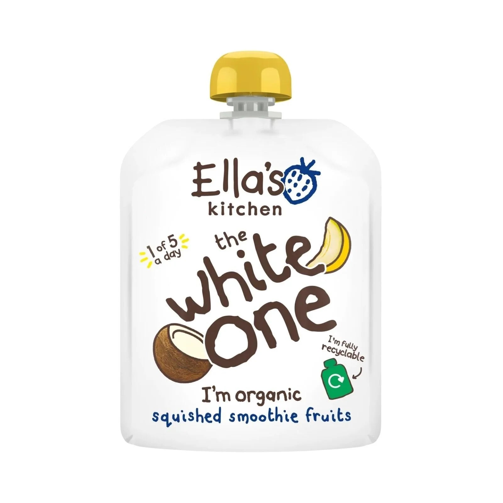 Ella's Kitchen Organic Smoothie The White One Multipack Baby Food Pouch 6+ months 450g (5x90g) - ebebek - Black Friday