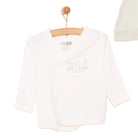 HelloBaby Newborn Baby Top - Hat - Footed Bottom - Ecru - ebebek - Black Friday