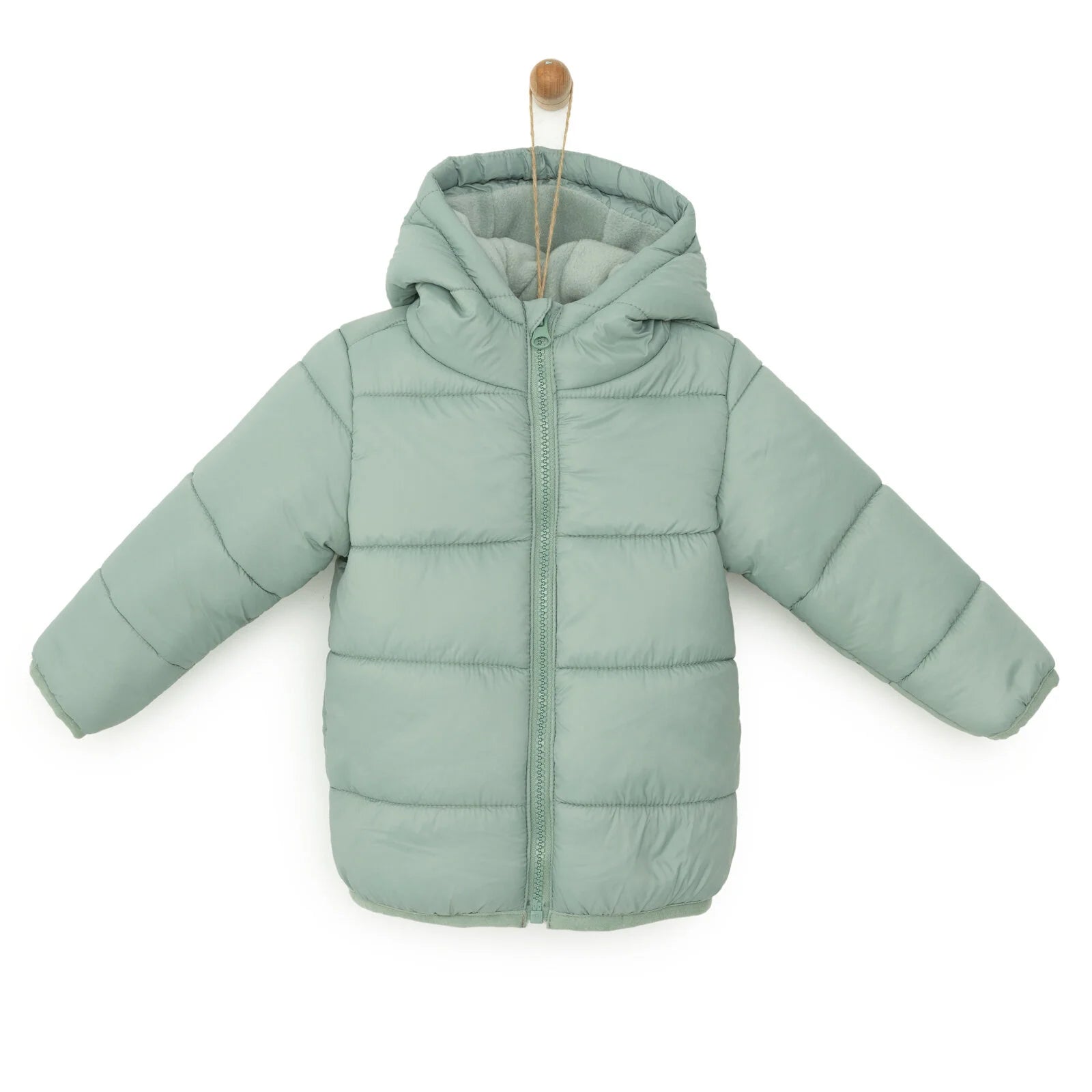 HelloBaby Basic Eared Hoodie Coat - Green - ebebek - Black Friday