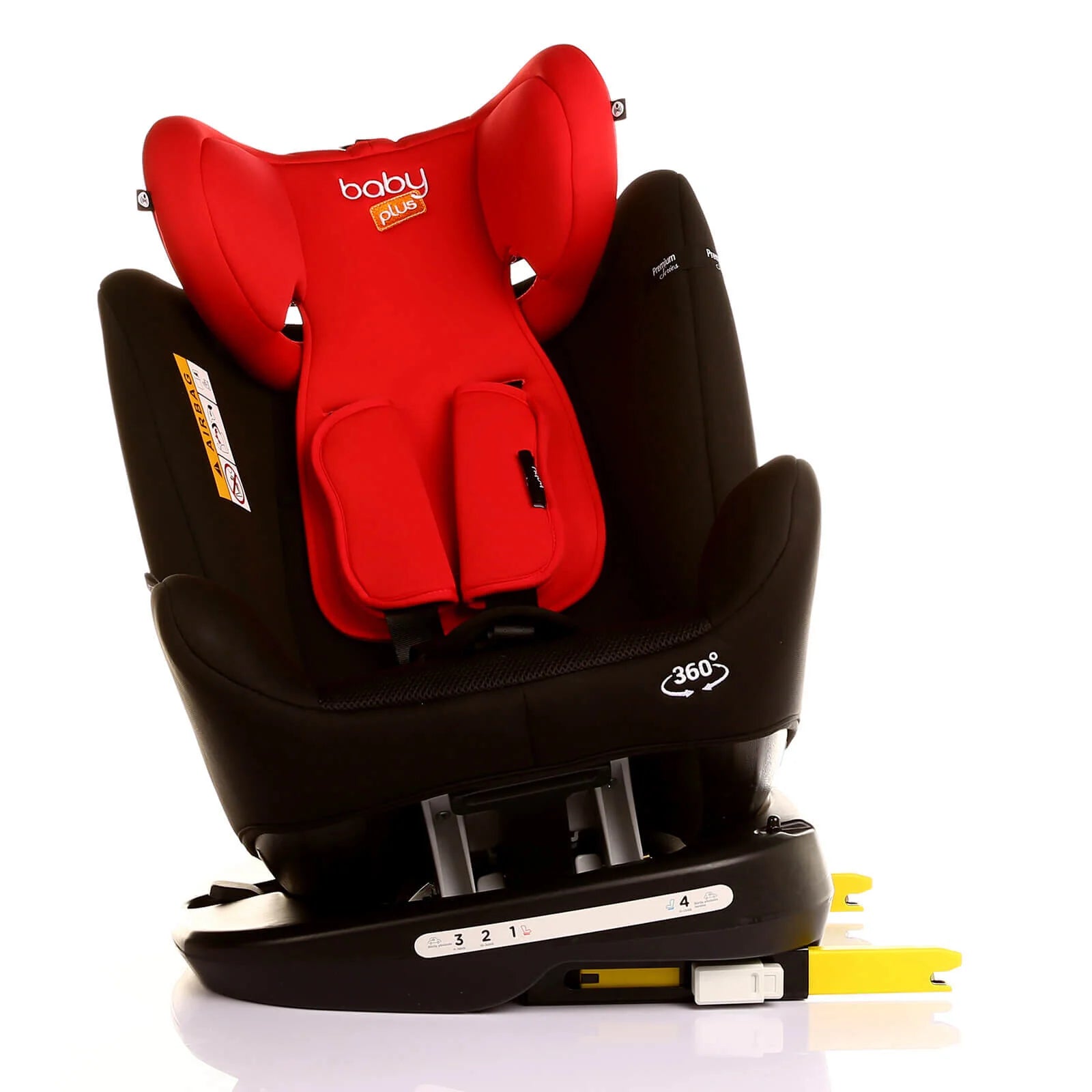 baby plus Orbitfix Group 0/1 Baby Car Seat - Black Red - baby plus - ebebek