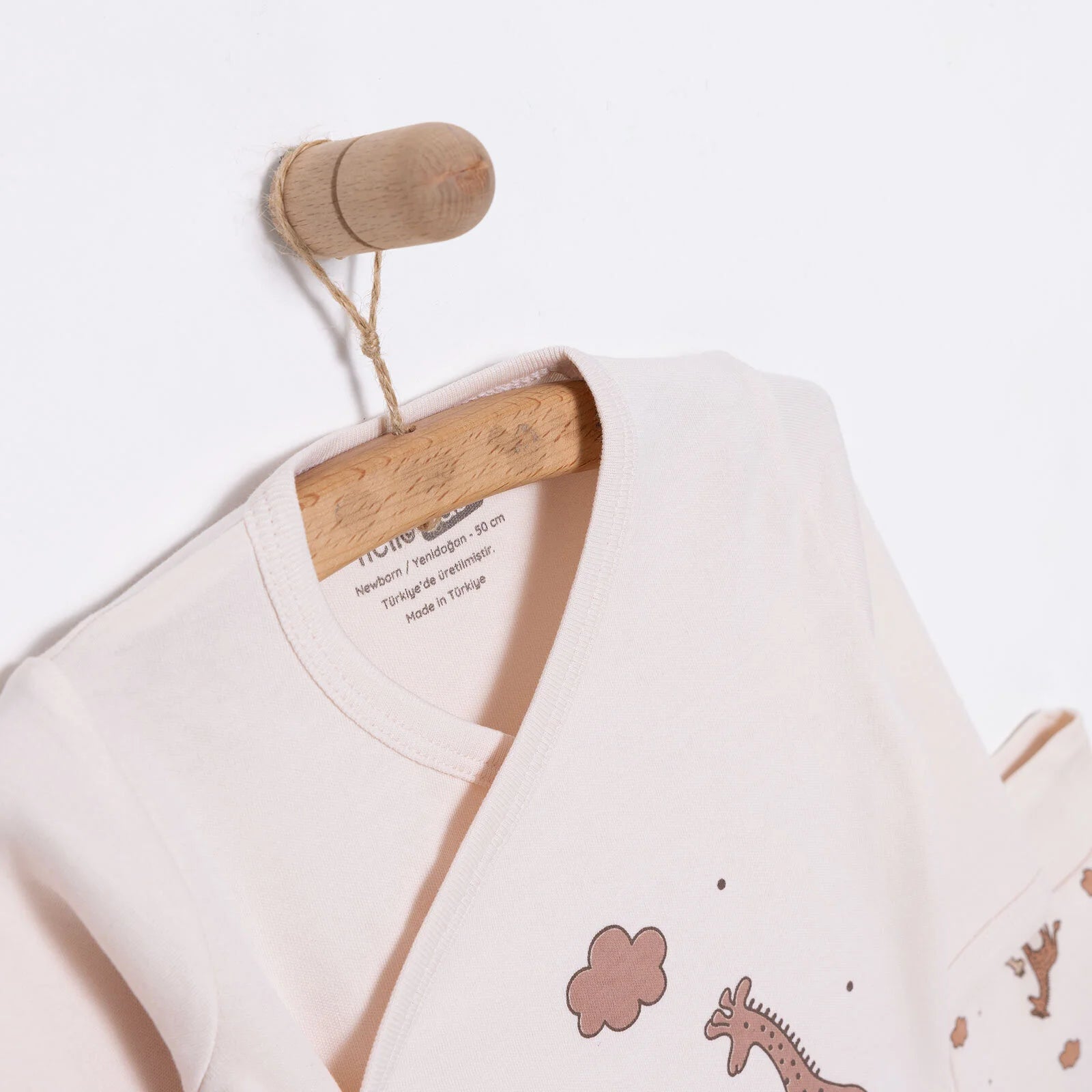 HelloBaby Unisex Wrapover Top - Footed Bottom - Beige - ebebek - Black Friday