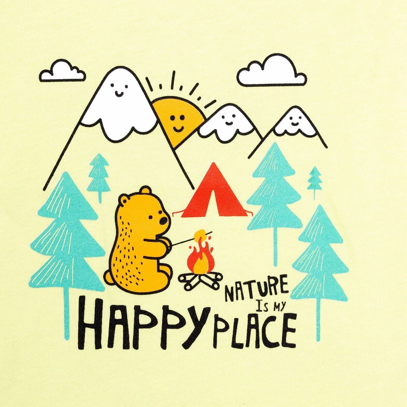 HelloBaby Basic Camp Printed Tshirt - Pistachio Green - ebebek - Black Friday