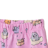 HelloBaby Girls Short Sleeve Pyjamas Set Animal Crew Neck Long Leg Short Sleeve - Pink Pink - ebebek
