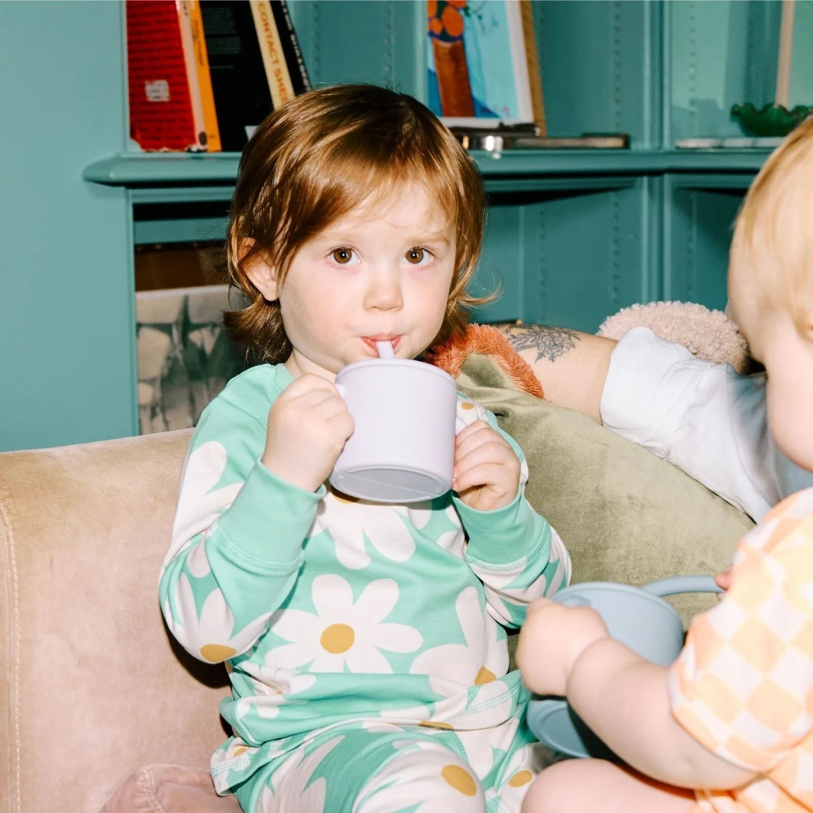 Pippeta Silicone Cup with Straw - Aqua Blue - ebebek - Black Friday