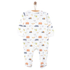 Tiffany Newborn Boy Footed Jumpsuit - Ecru - ebebek - Black Friday