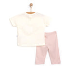 Bebetto Pink Pear Girl Tshirt - Leggings - Ecru - ebebek - Black Friday
