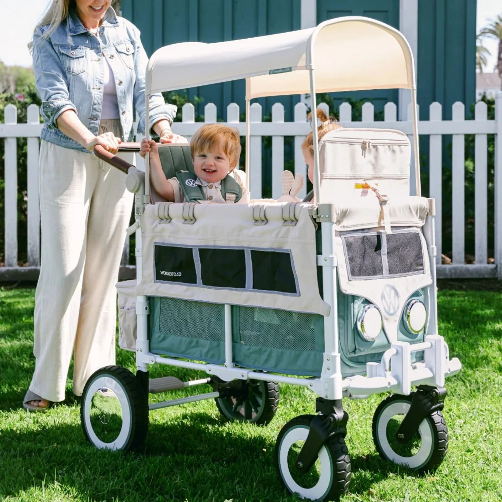 Wonderfold VW2 Volkswagen Stroller Wagon - Green - ebebek - Black Friday