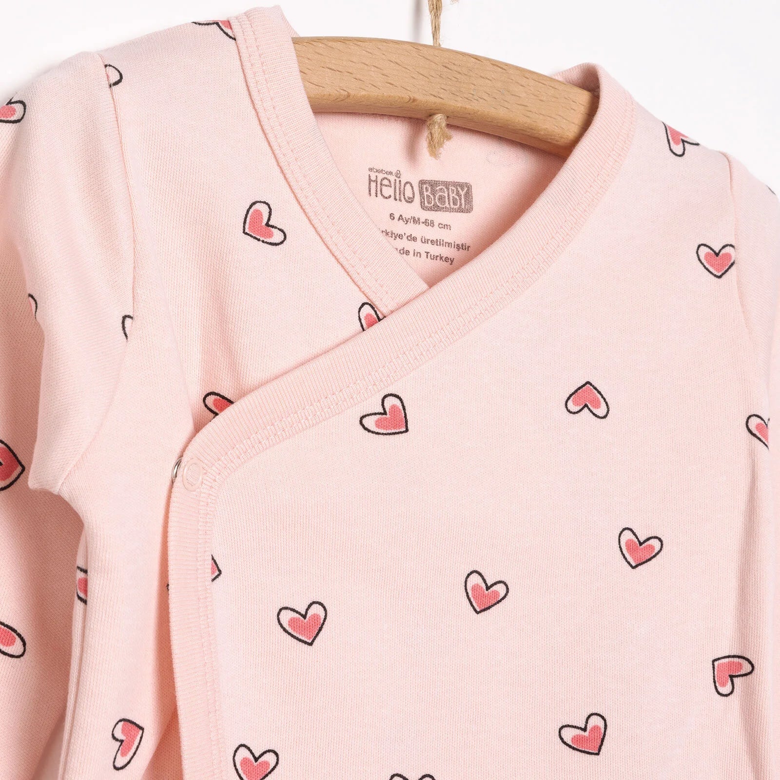 HelloBaby Girl Wrapover Top - Footed Bottom - Pink - ebebek - Black Friday