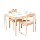 Outlet - Montessori Wooden Table&Chair Set for Kids - Kukka - ebebek