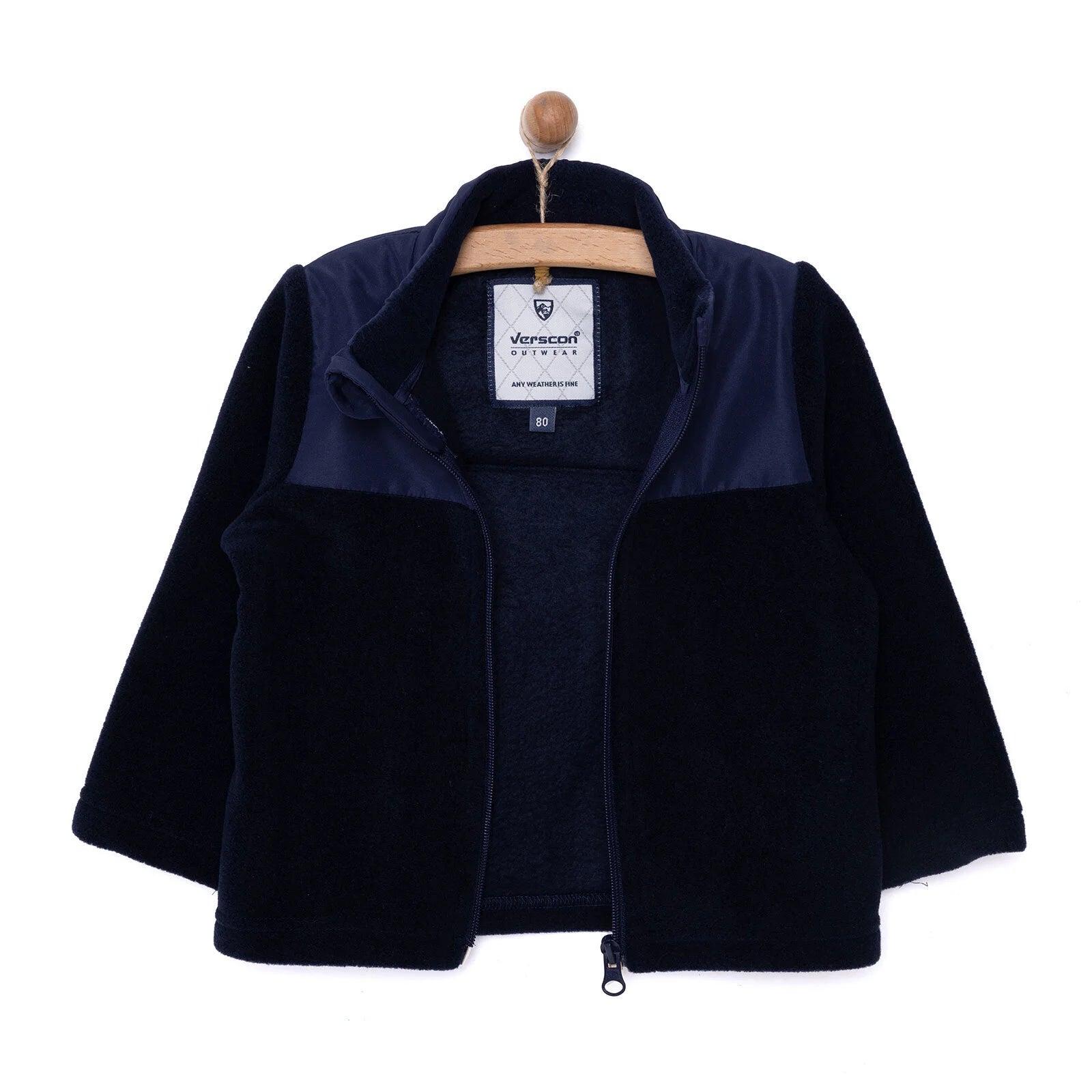 Verscon Basic Boy Fleece Cardigan - Navy Blue - ebebek - Black Friday