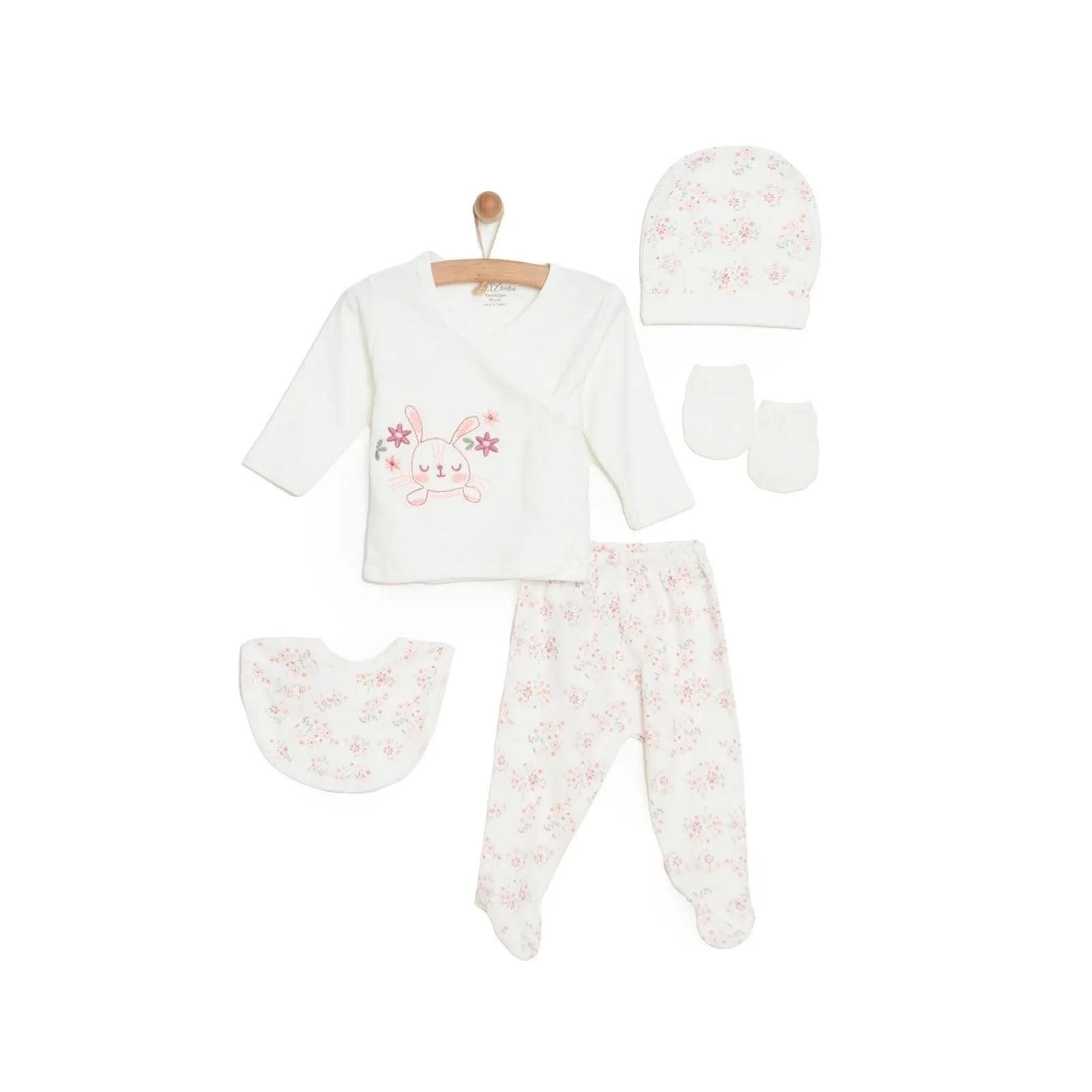 Aziz Bebe Girl 5 Piece Newborn Set - Ecru - ebebek - Black Friday
