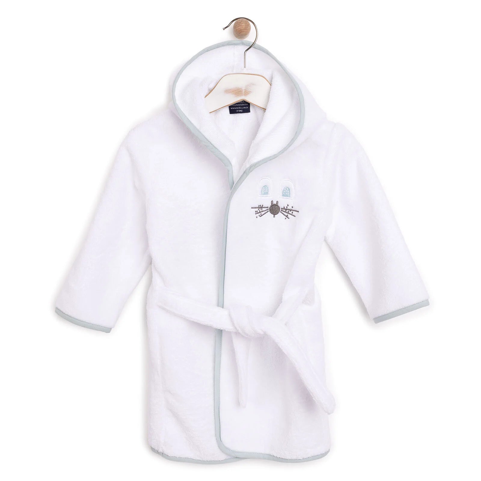 Mollia Boy Baby Bathrobe - White - ebebek - Black Friday