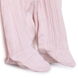 Bebetto Girls Footed Sleepsuit Snap Fastening Sweet Princess Frill Neck Full Length Long Sleeve - Pink Pink - ebebek