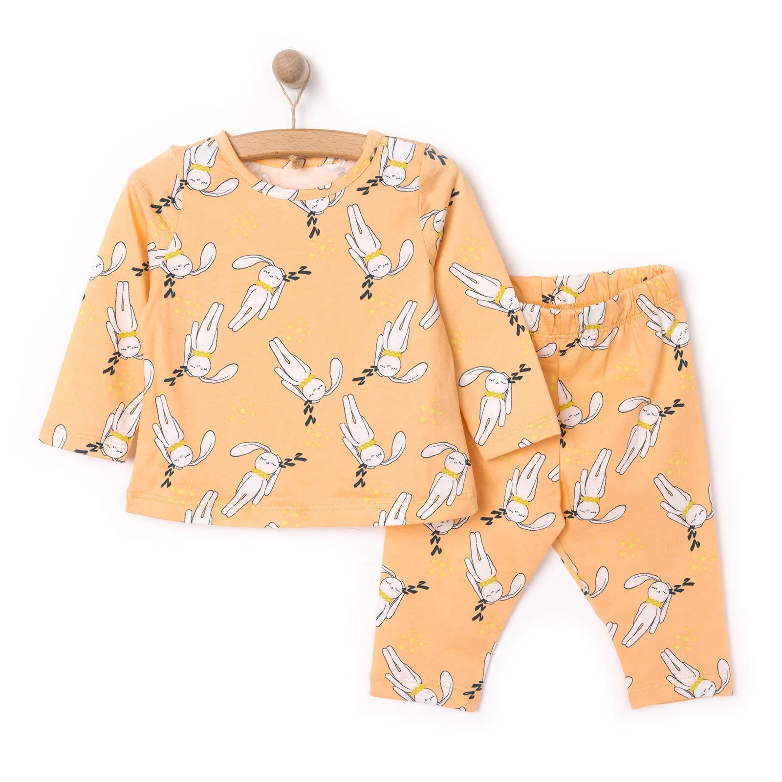 HelloBaby Unisex Long Sleeve Pyjamas Set - Orange - ebebek - Black Friday