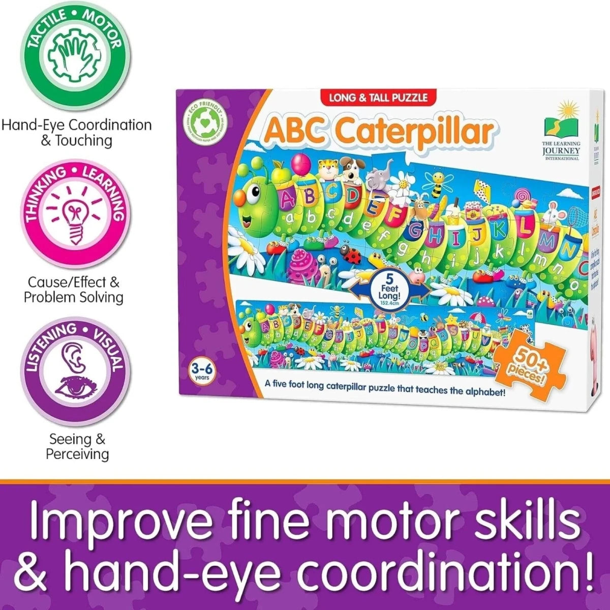 Long & Tall Puzzle ABC Caterpillar Letters - ebebek