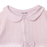 Bebetto Girls Dress Snap Fastening Sweet Princess Frill Neck Long Sleeve - Pink Pink - ebebek