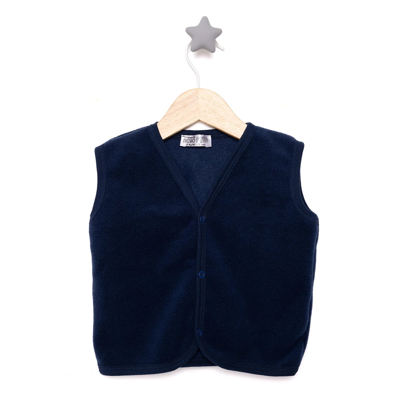 HelloBaby Basic Fleece Vest - Indigo - ebebek - Black Friday