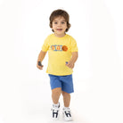 HelloBaby Motto Boy T-shirt & Short - Yellow - ebebek - Black Friday