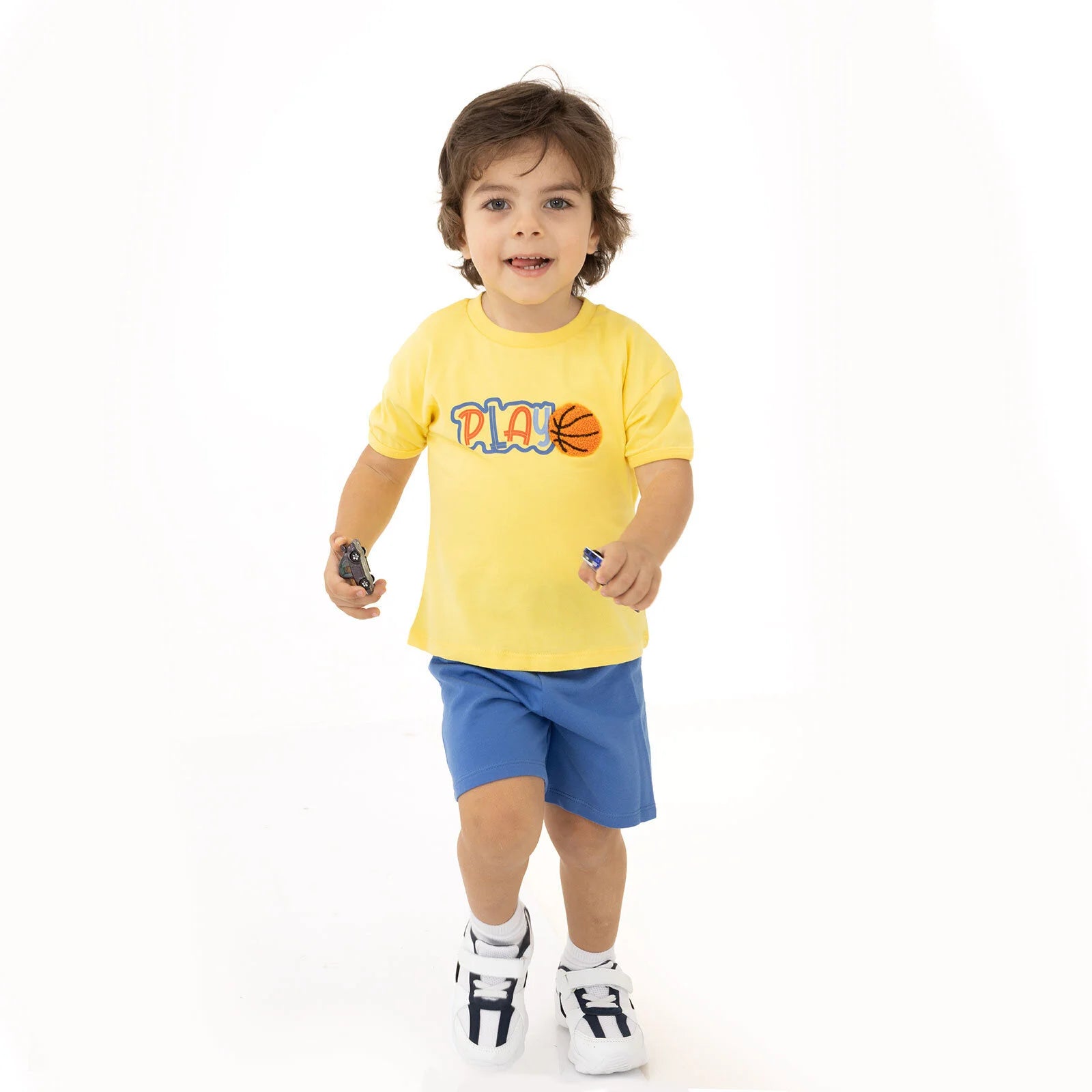 HelloBaby Motto Boy T-shirt & Short - Yellow - ebebek - Black Friday