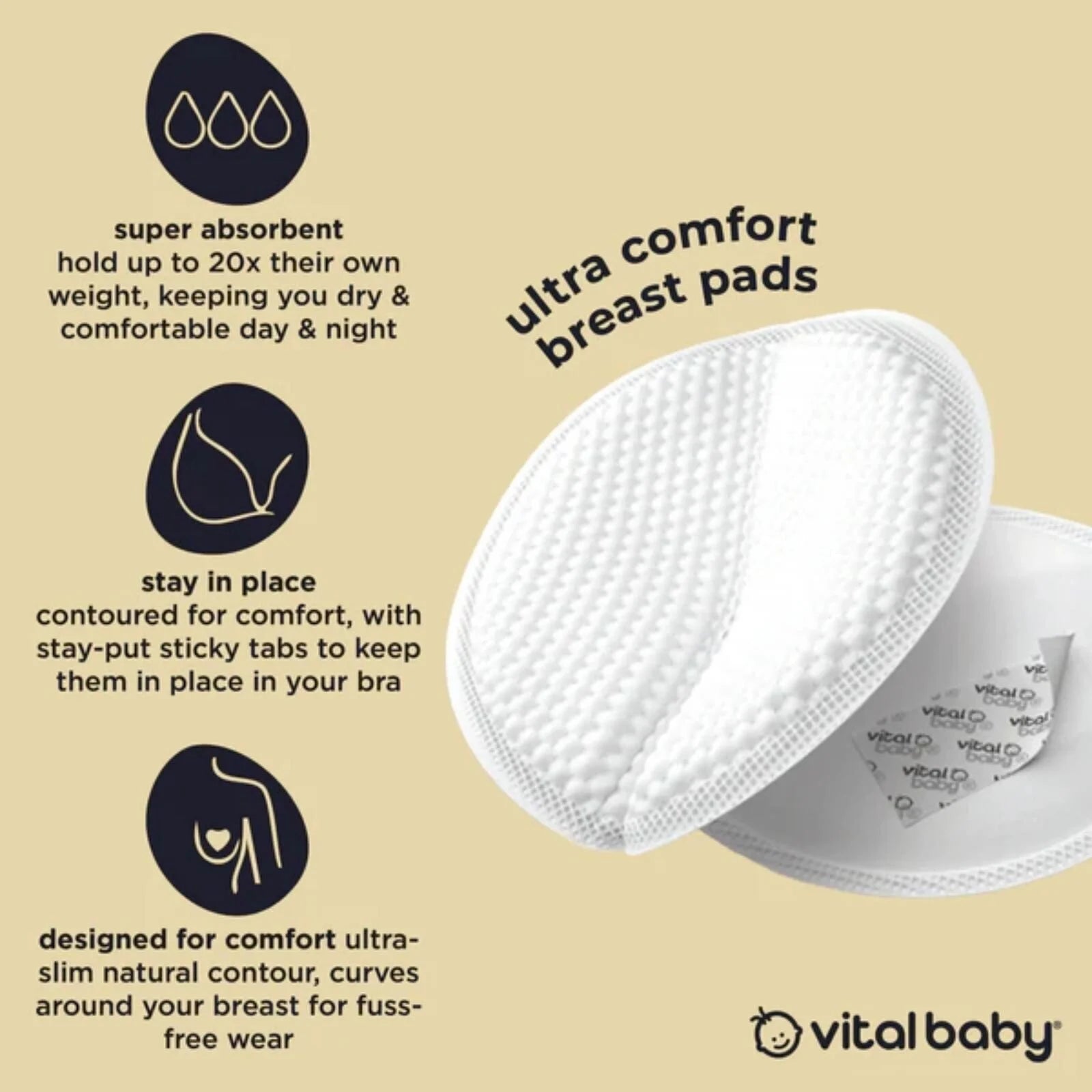 Vital Baby Nurture Ultra Comfort Breast Pads 56 pcs - ebebek - Black Friday