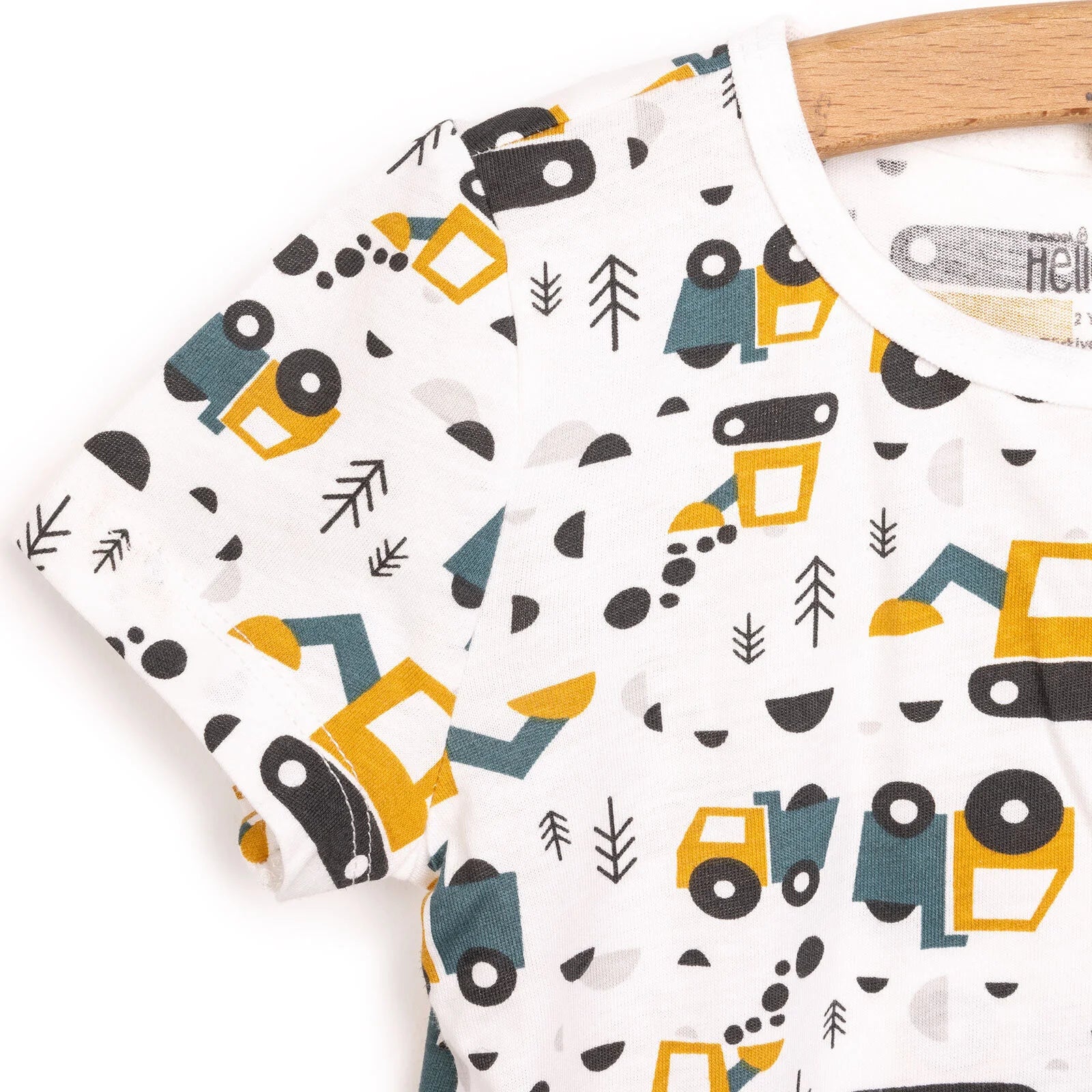 HelloBaby Baby Boy Short Sleeve Pyjamas Set - Ecru - ebebek - Black Friday