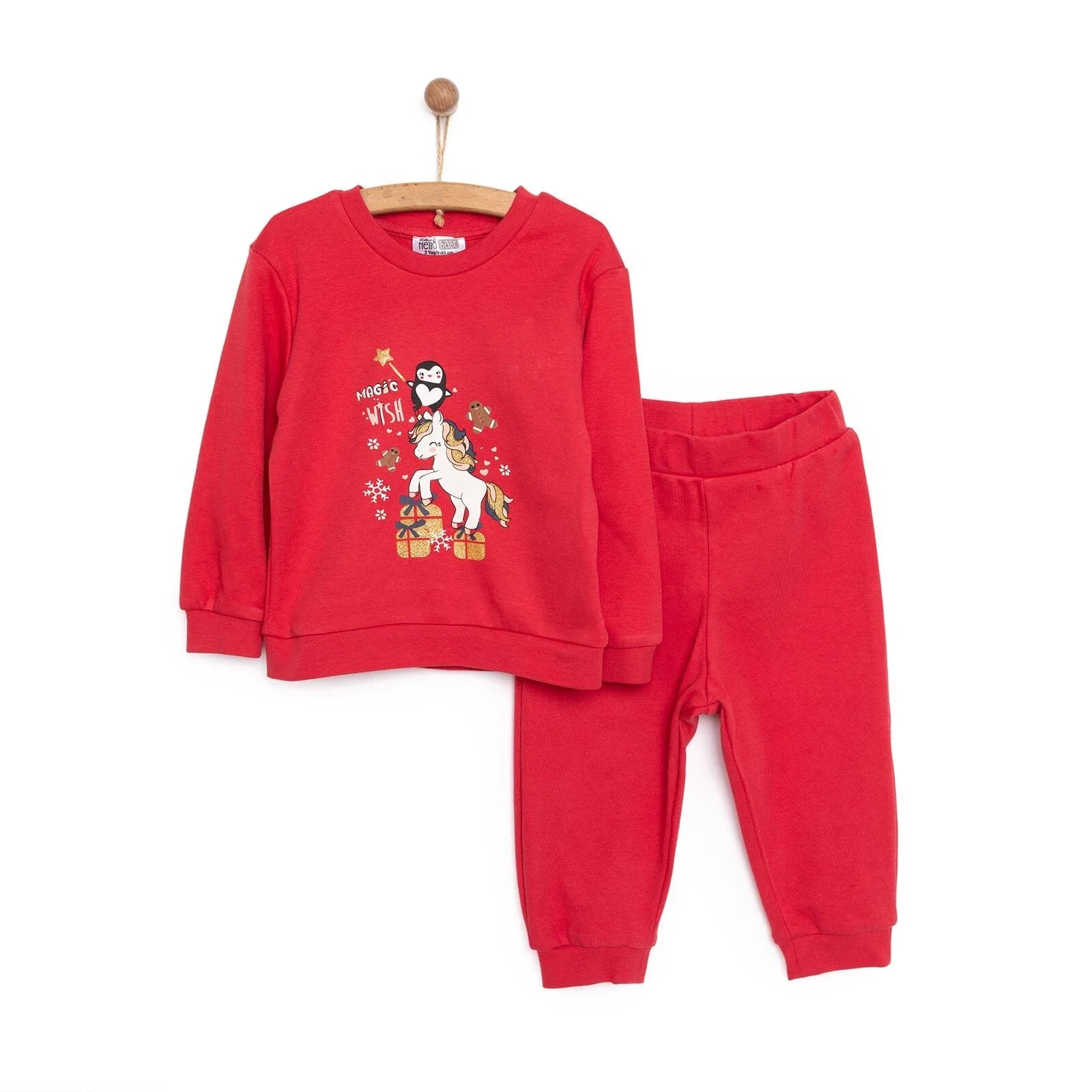 HelloBaby Baby Girl Christmas Tracksuit - Red - ebebek - Black Friday