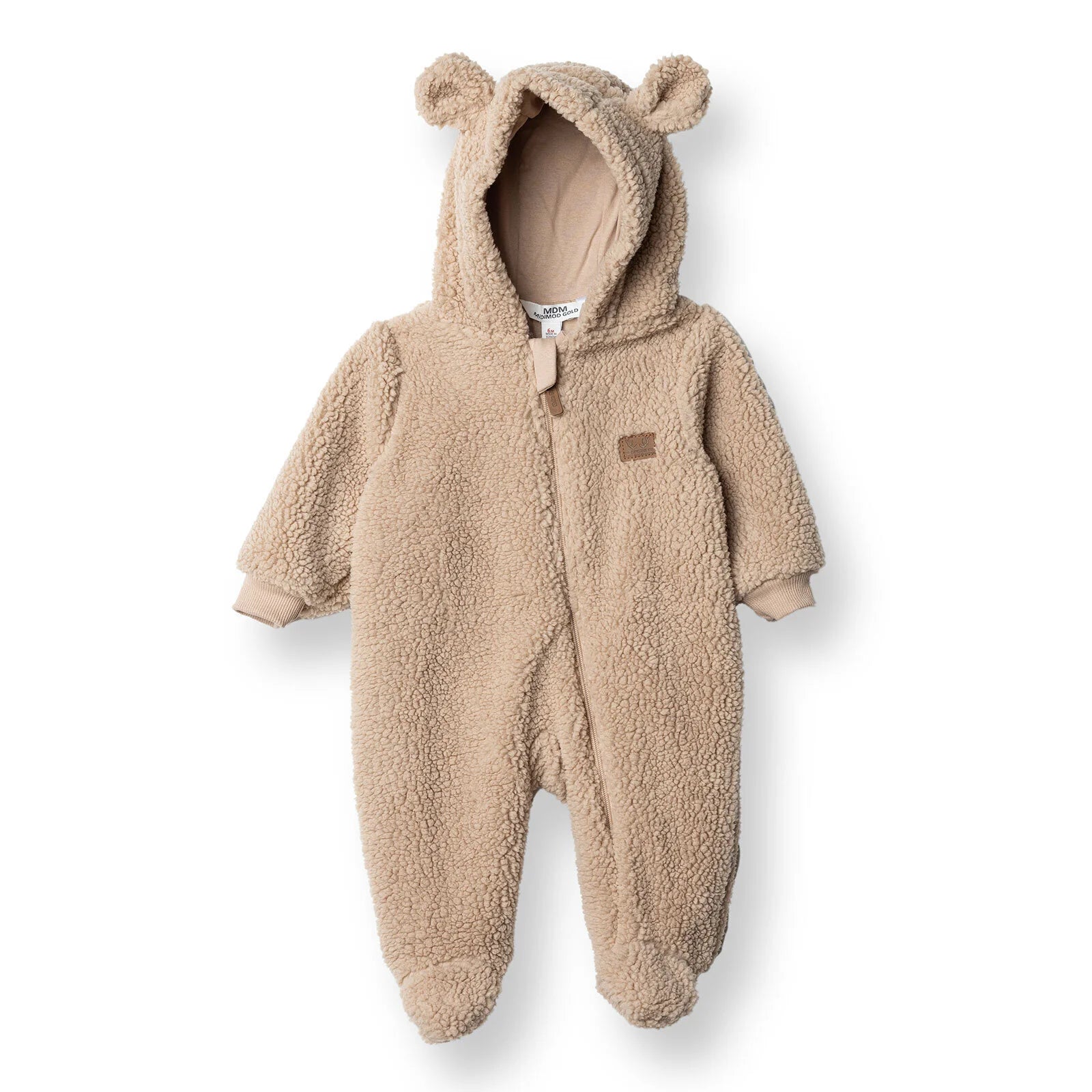 Midimod Newborn Welsoft Footed Jumpsuit - Light Brown - ebebek - Black Friday