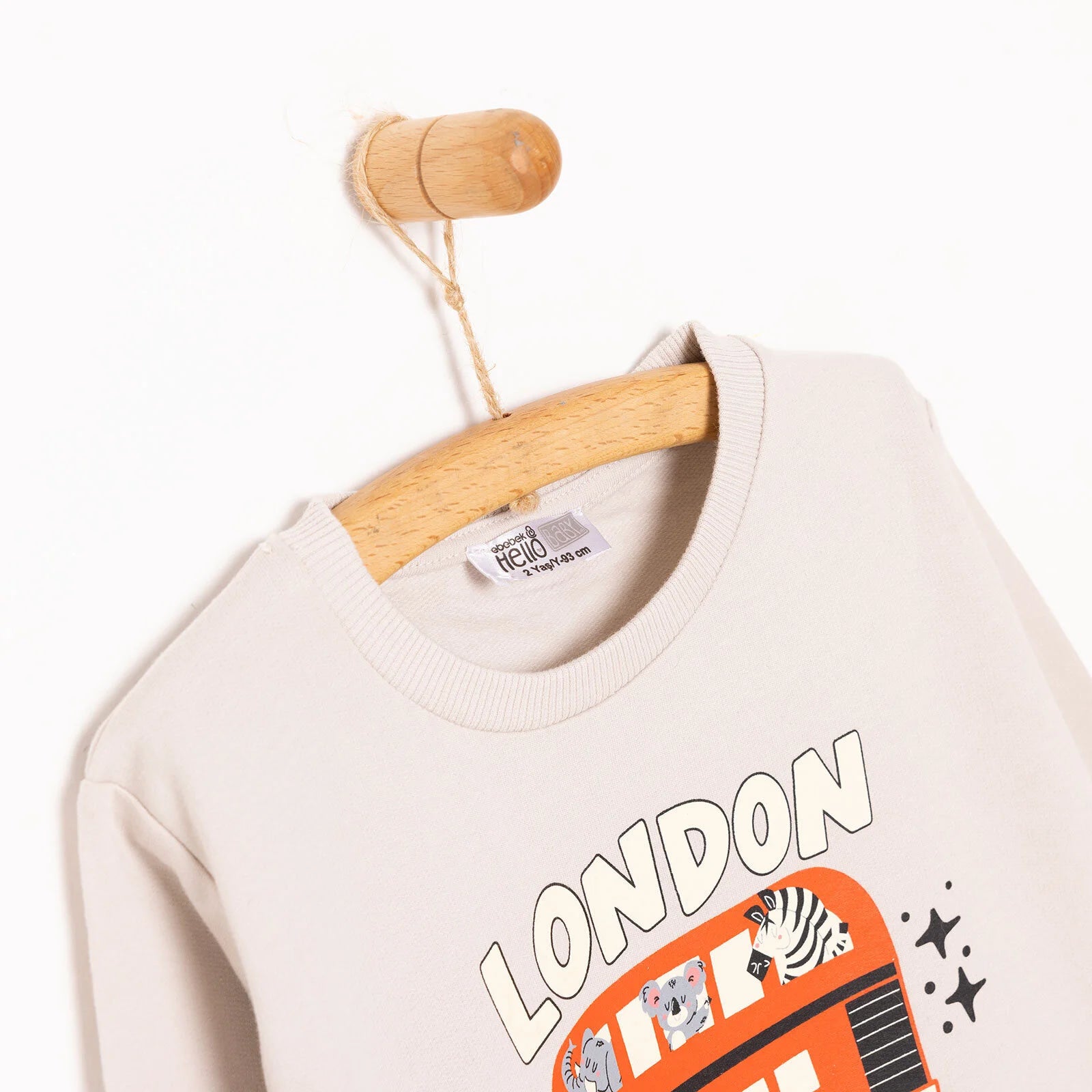 HelloBaby Basic Low Raised London Themed - Grey - ebebek - Black Friday