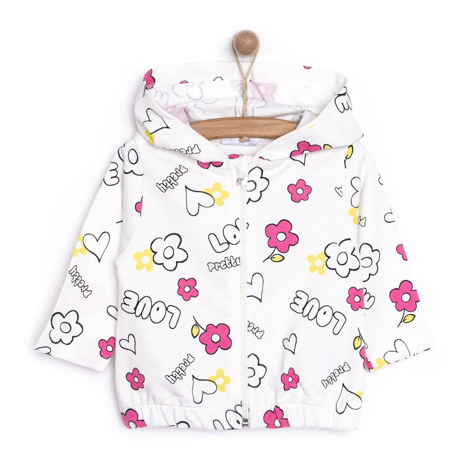 HelloBaby Basic Girl Hooded Cardigan - Printed - ebebek - Black Friday