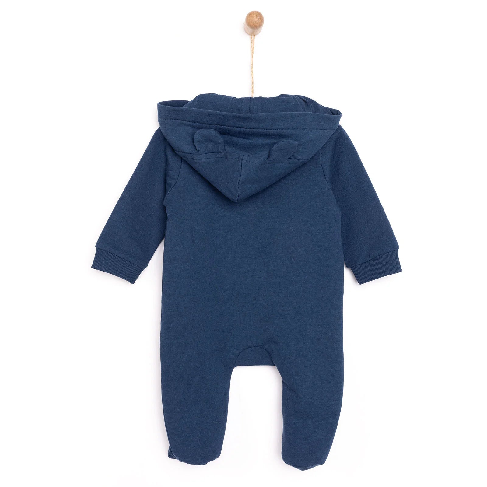 HelloBaby Newborn Hooded Jumpsuit - Navy Blue - ebebek - Black Friday