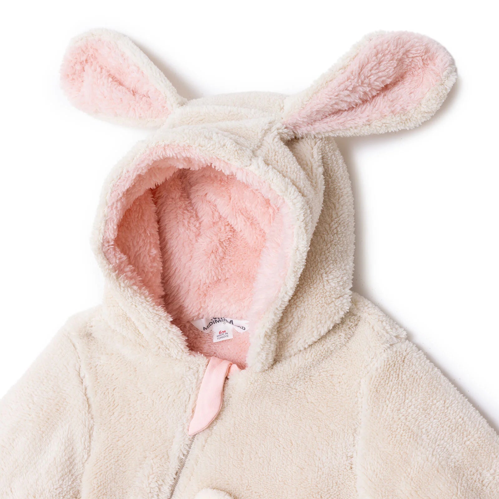 Midimod Newborn Welsoft Footless Jumpsuit - Ecru - ebebek - Black Friday