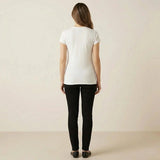 Mother Maternity Short - Sleeve T-Shirt Crew Neck - Ecru Ecru - ebebek