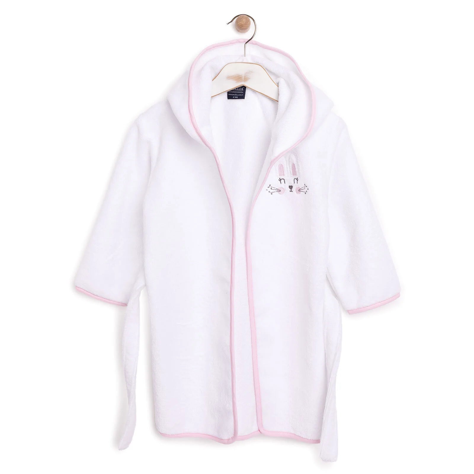 Mollia Girl Baby Bathrobe - White - ebebek - Black Friday